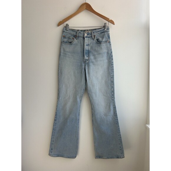 Levi’s Premium Ribcage Flare Light Jeans Size 28 - Picture 2 of 11